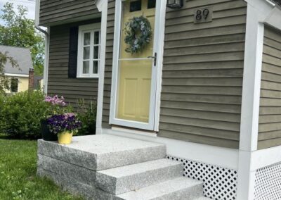 Completed granite steps installation in Danvers, MA-by Goodwood general construction